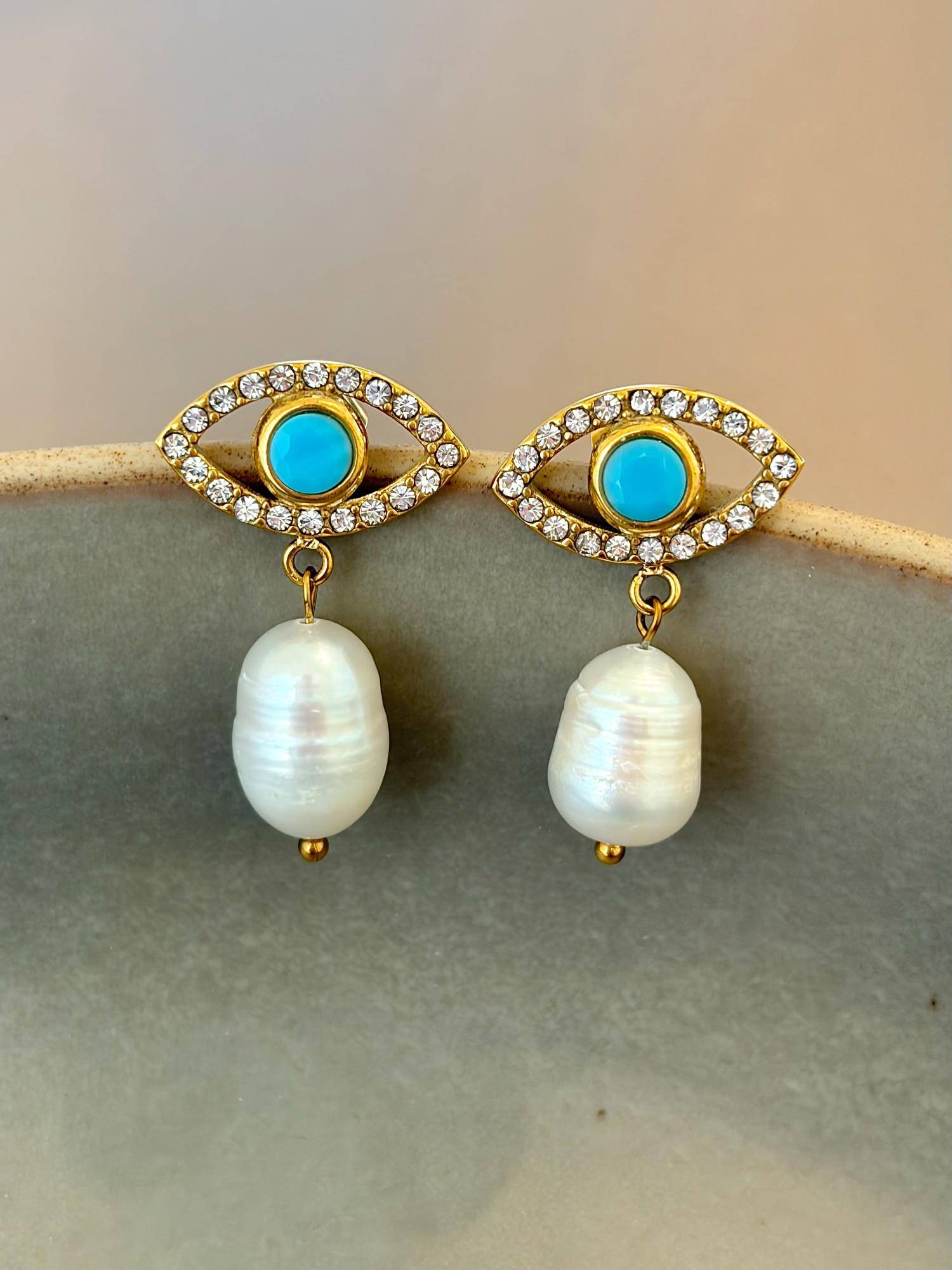 AMOSSH Drop Nitya Earrings - Waterproof 18K Gold Plated