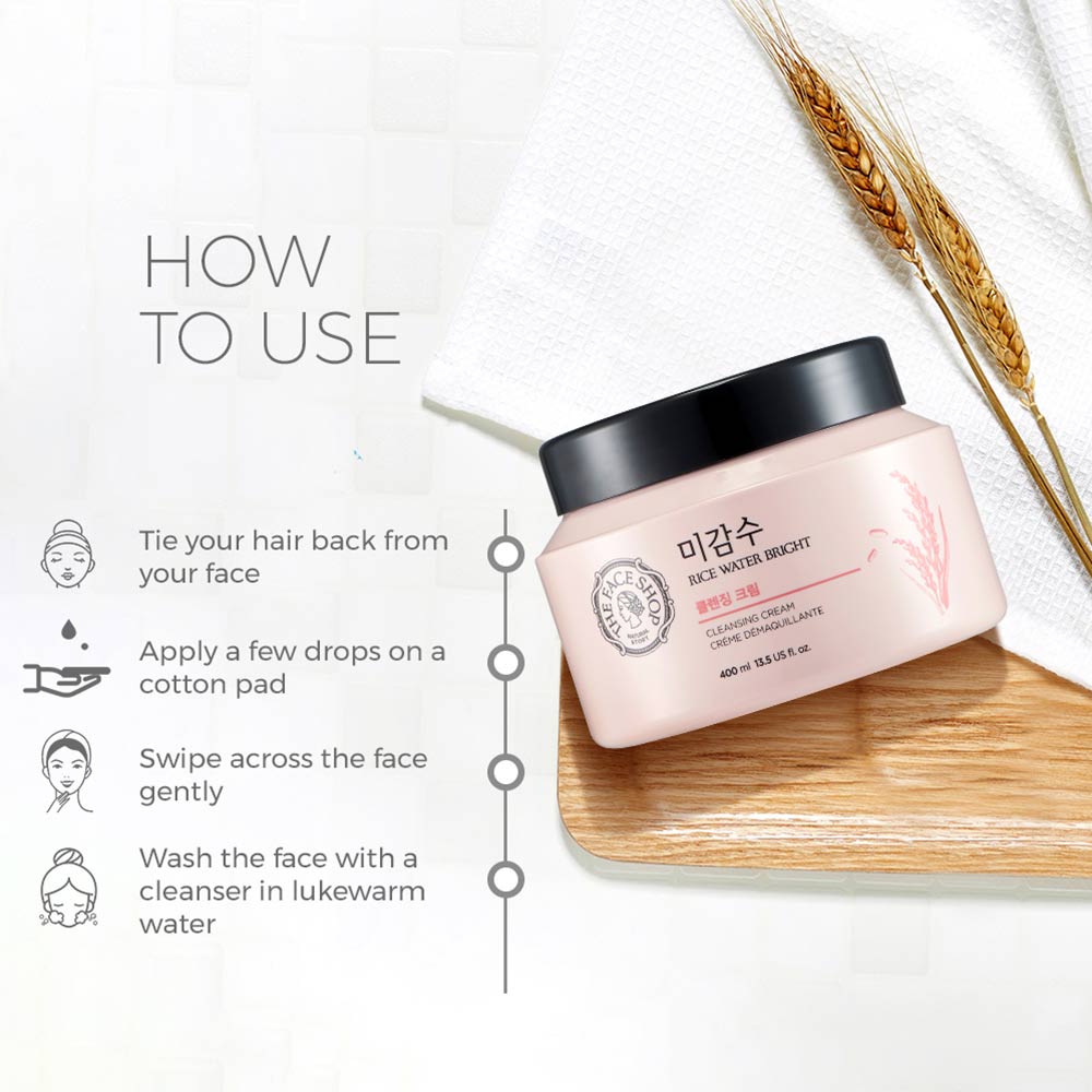 face shop rice water bright cleansing cream