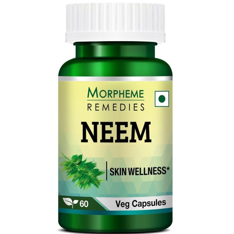 Morpheme Remedies Neem Veg Capsules- Skin Wellness - 500mg Extract