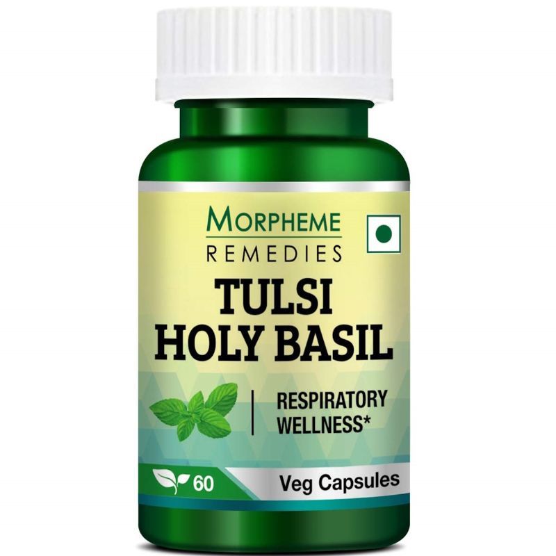 Morpheme Remedies Tulsi Holy Basil Capsules for Anti-Stress - 500mg Extract