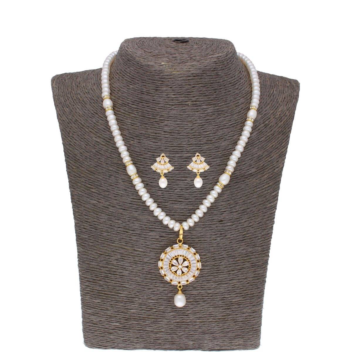 Sri Jagdamba Pearls Dharna Pearl Necklace Set