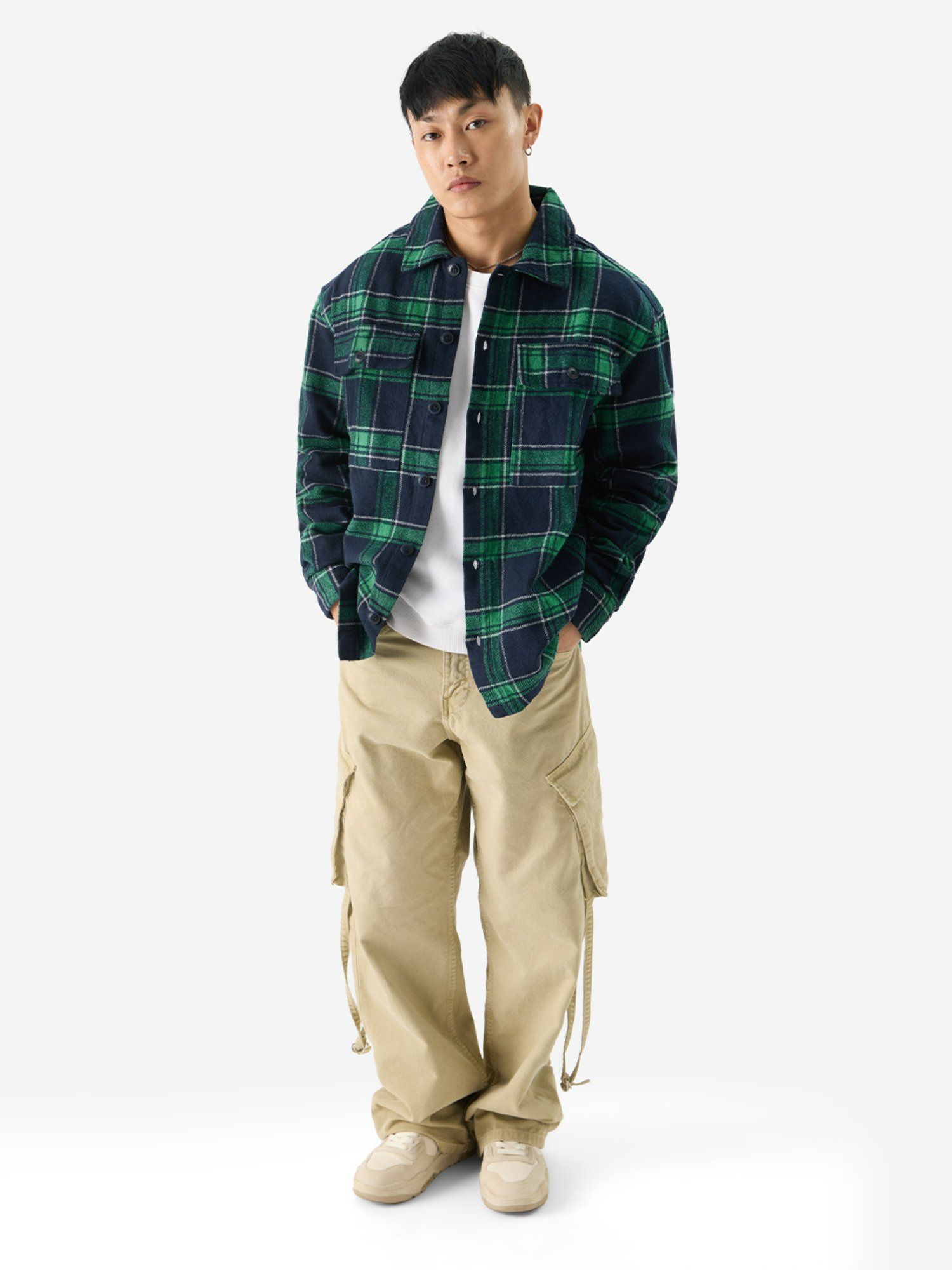 Men's Checkered Soft Flannel Shacket