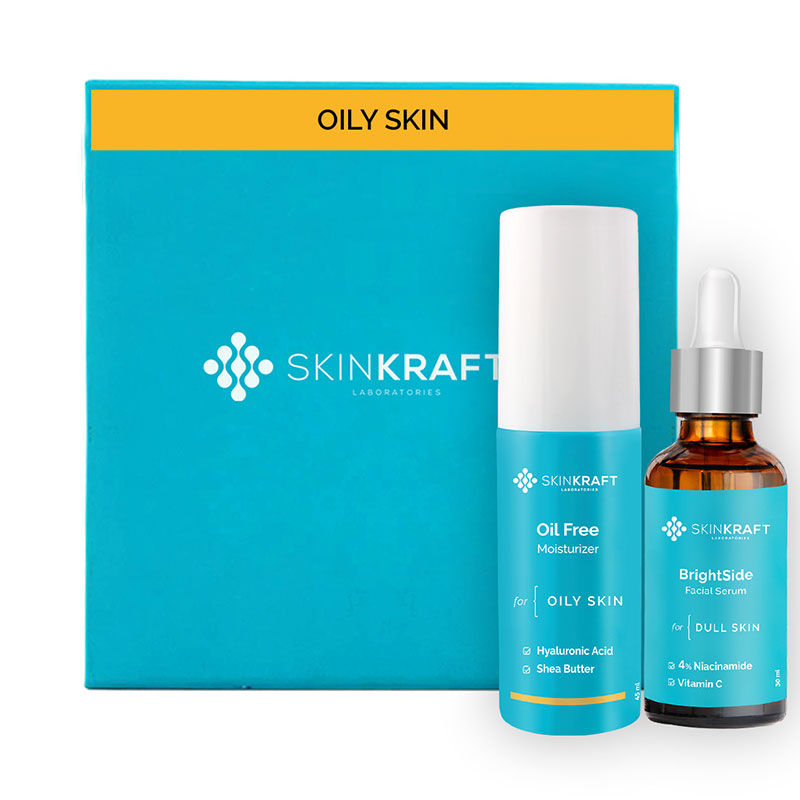SkinKraft Face Moisturizer & Serum Combo - Oily Skin - Brightening Combo - Pack Of 2