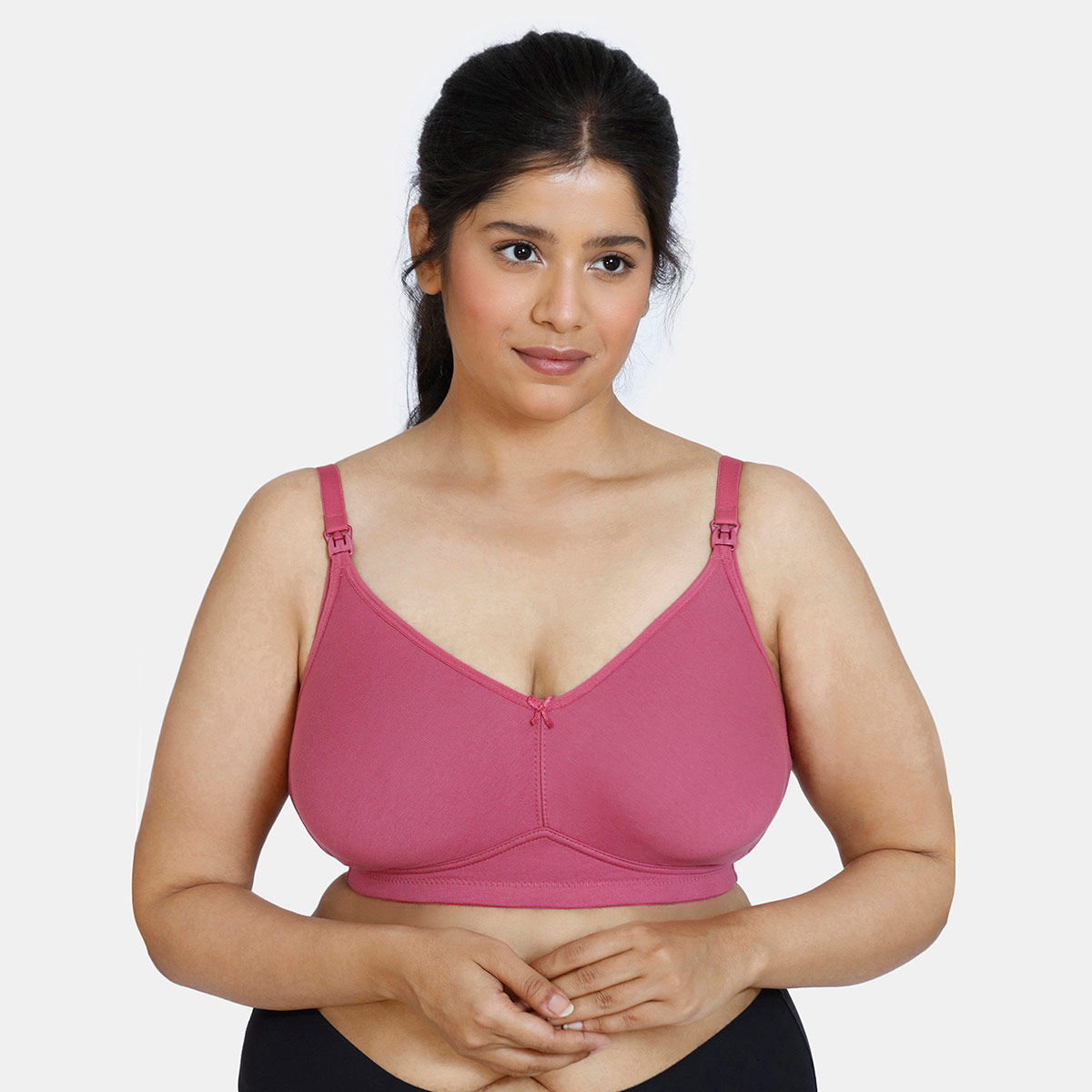 Zivame Maternity Double Layered Non Wired 34th Coverage Maternity