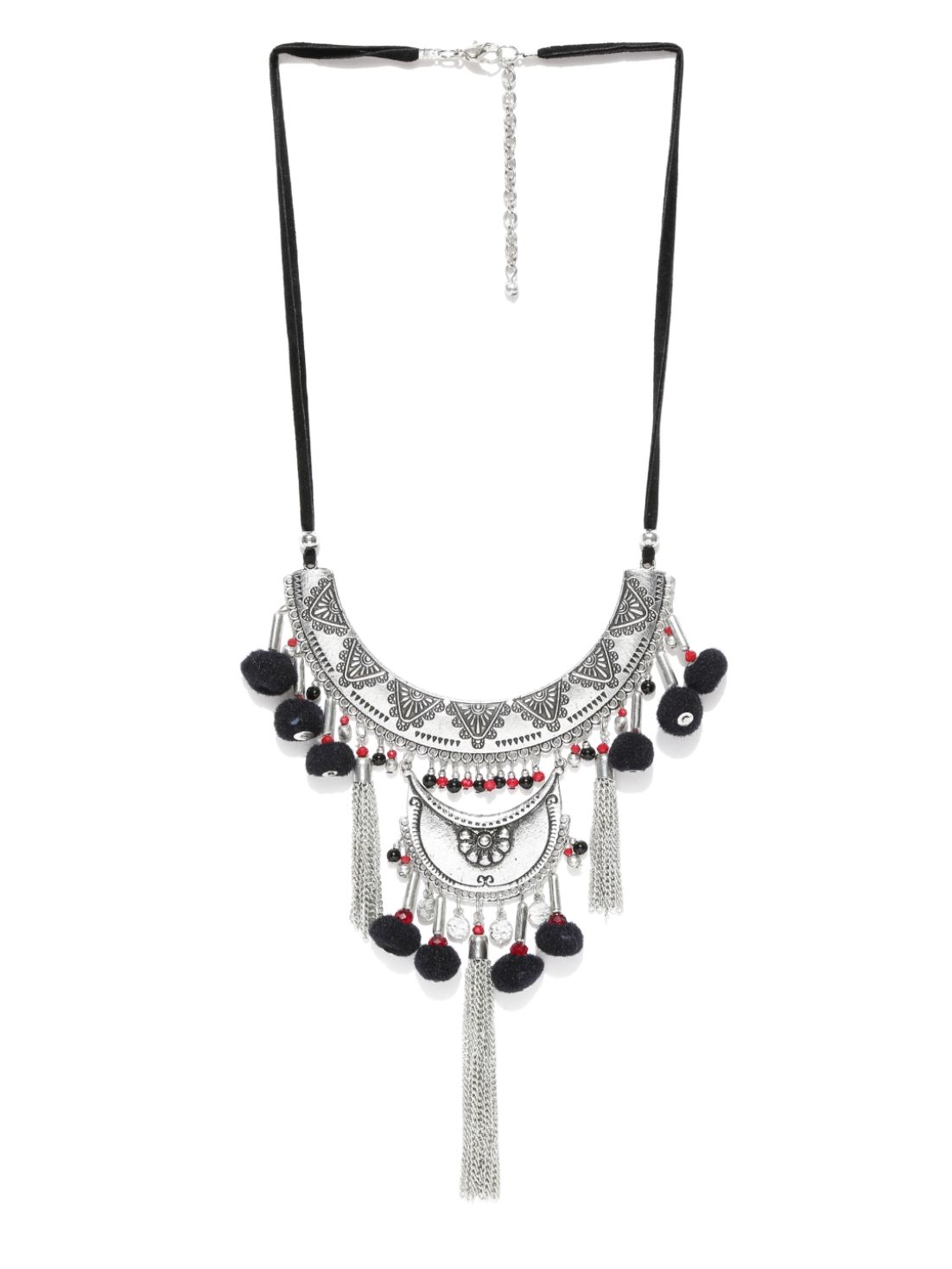 Infuzze Oxidised Toned Alloy Necklace Buy Infuzze Oxidised Toned Alloy Necklace Online At Best 