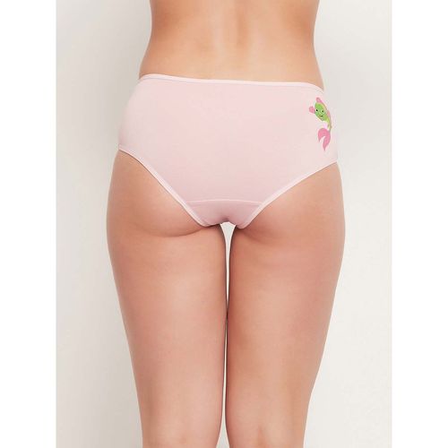 Clovia Cotton Mid Waist Printed Hipster Panty 