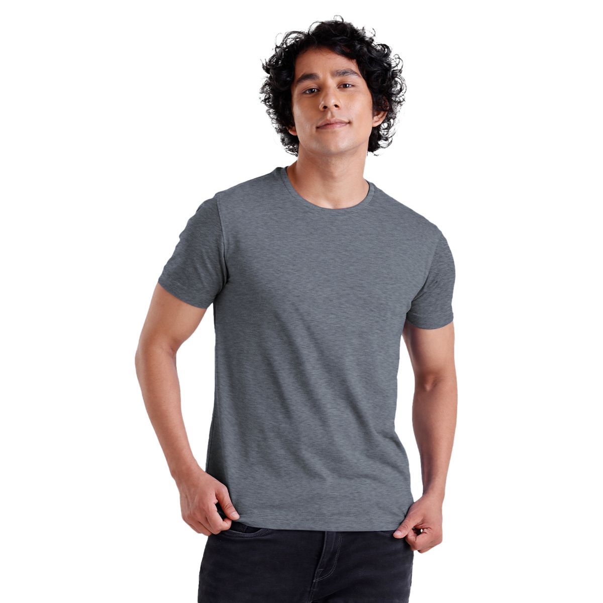 T-shirt Basique Homme Tee Jays En Polycoton - Couleur Noir Ou Bourgogne - Tailles S à 3XL - NEUF Avec étiquettes