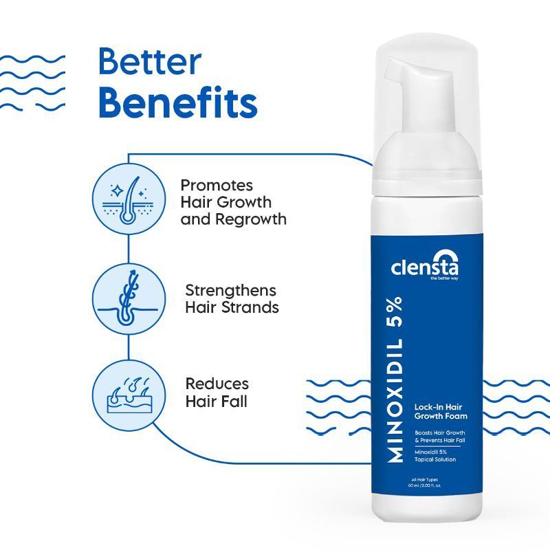 Buy Clensta Lock In Hair Growth Foam Shampoo With 5 Minoxidil For Hair