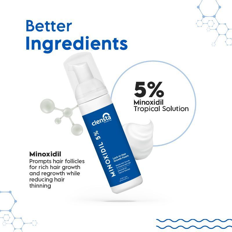 Buy Clensta Lock In Hair Growth Foam Shampoo With 5 Minoxidil For Hair