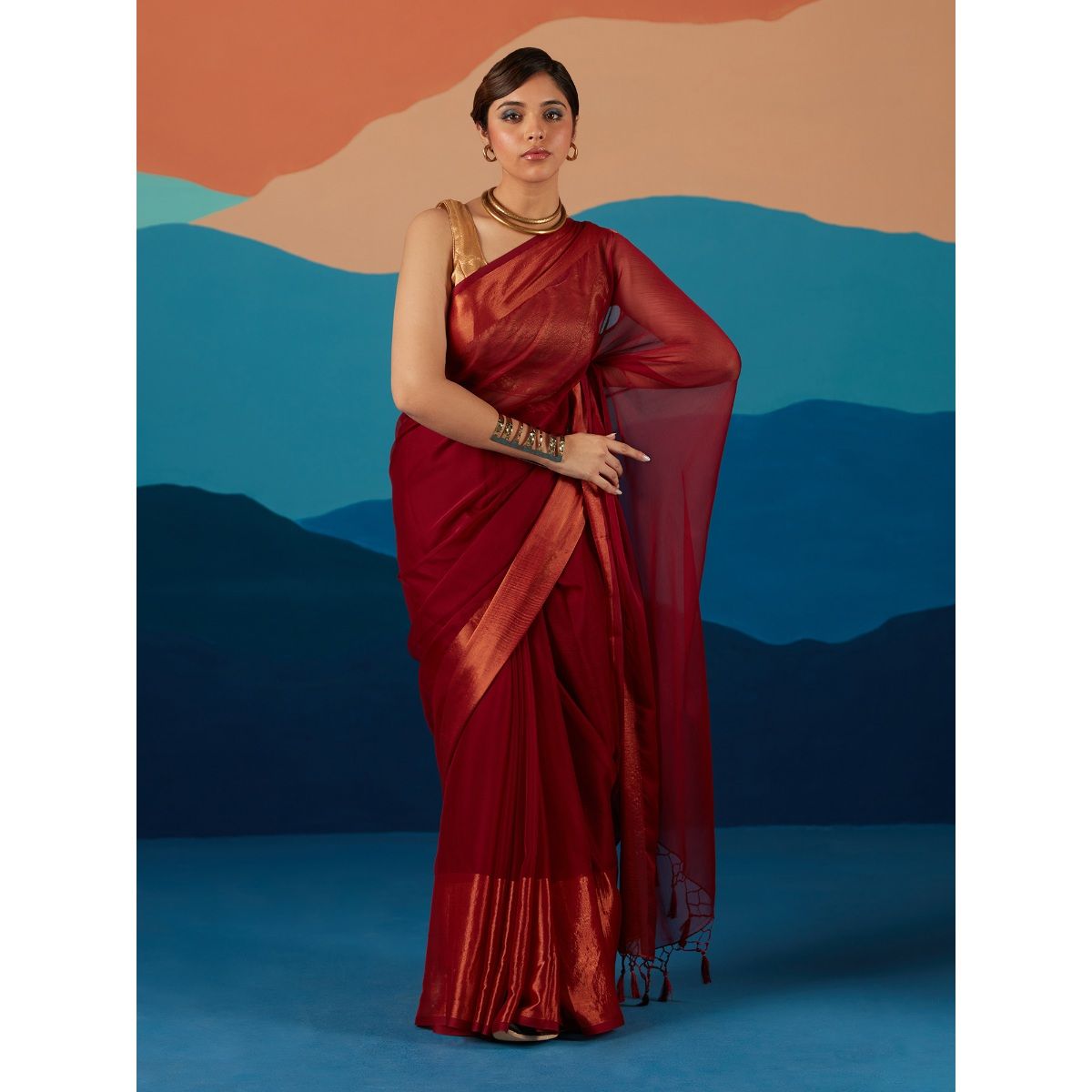 Buy KIWIE Red Art Silk Plain Lace Border Saree With Blouse Piece (Dreamgirl- Red) Online at Best Prices in India - JioMart.