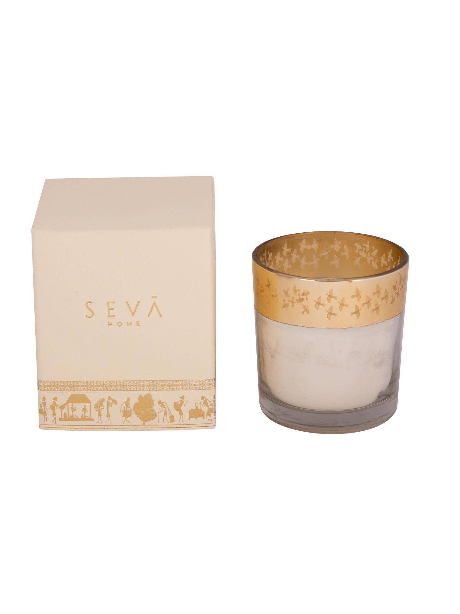 SEVA HOME Dil Se Collection Birds Print Natural Soy Wax Scented Candle Gift Box
