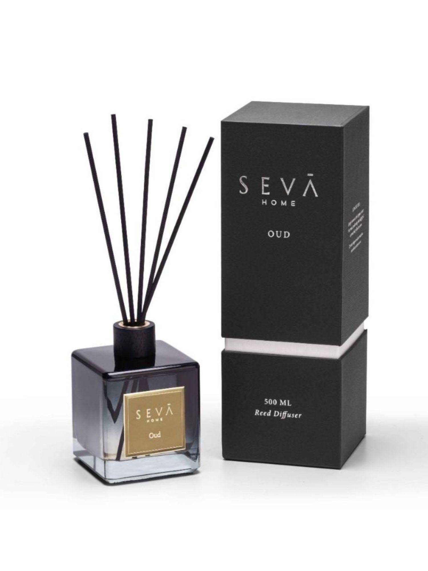 SEVA HOME Signature Reed Diffuser - Oud - 500 ml - Long-Lasting Scent