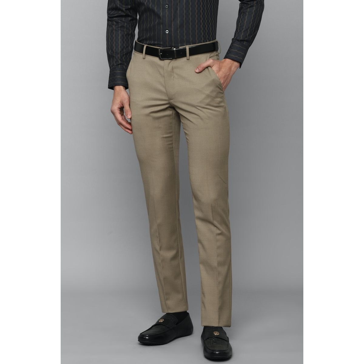 Shop WES Formals Khaki UltraSlim Fit Trousers Online  Westside