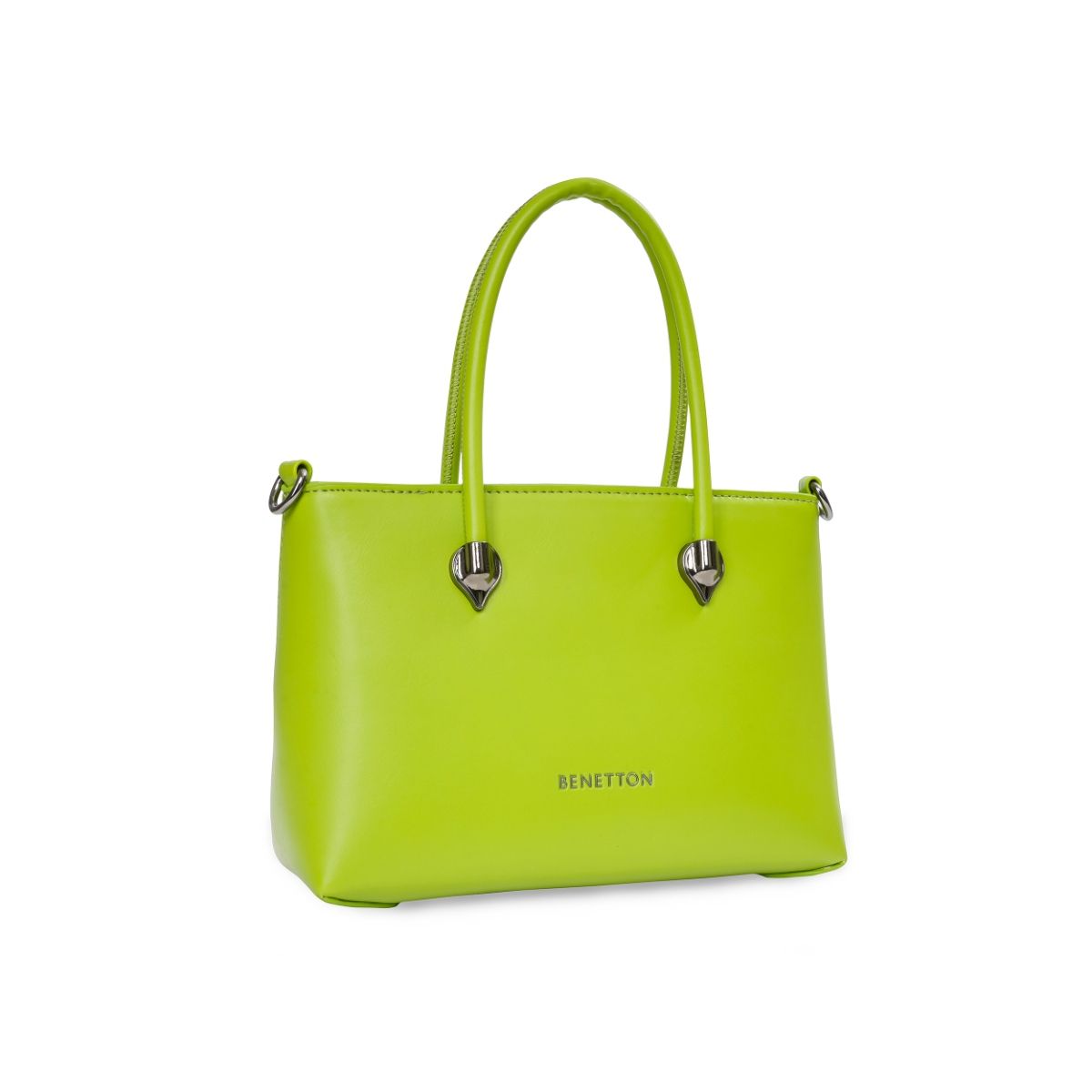 Buy United Colors of Benetton Women Pu Tote Bag - Lime Online