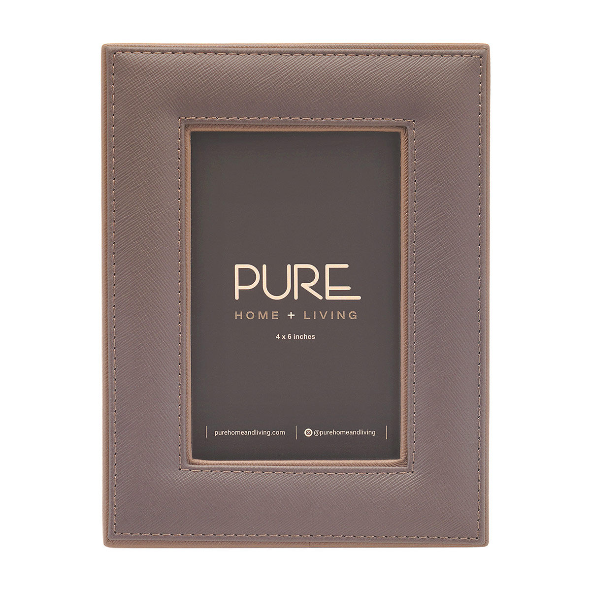 Pure Home + Living Small Brown Pelle Photo Frame 4x6 Inches Buy Pure