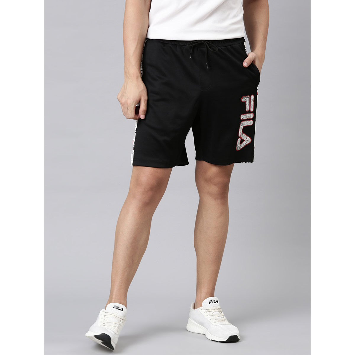 Buy FILA Men Jabel Black Shorts Online