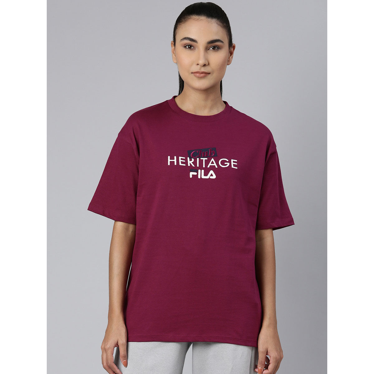 Maroon hotsell fila shirt