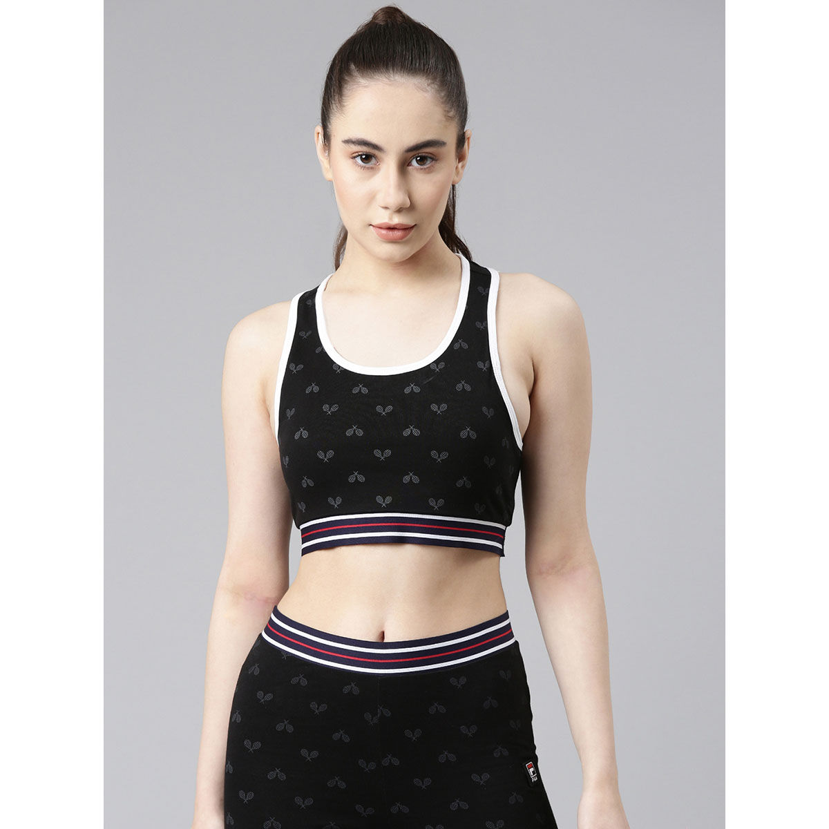 FILA Women Skida Black Sports Bra Buy FILA Women Skida Black Sports Bra Online at Best Price in