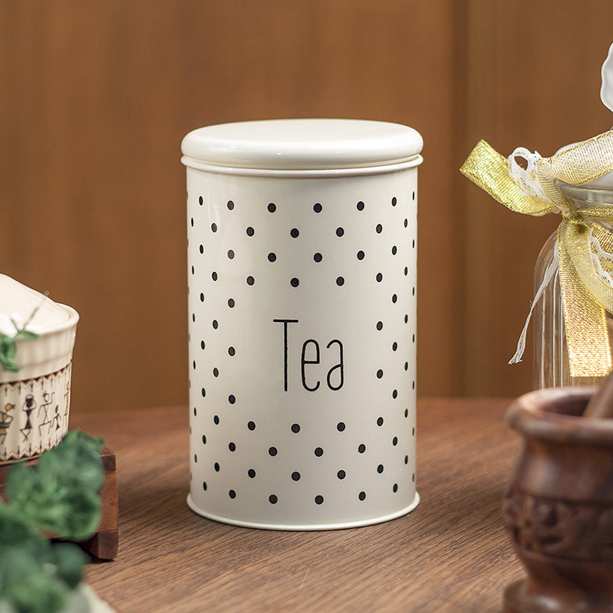 Voncasa Stylish Ivory Jar Tea