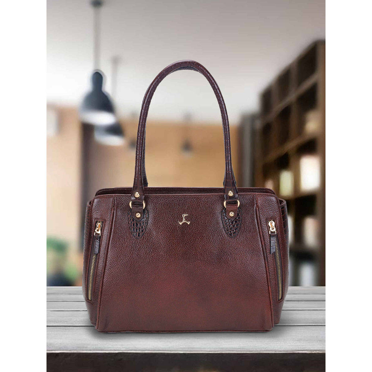 Mochi Women Brown Casual Leather Solid Shoulder Bag
