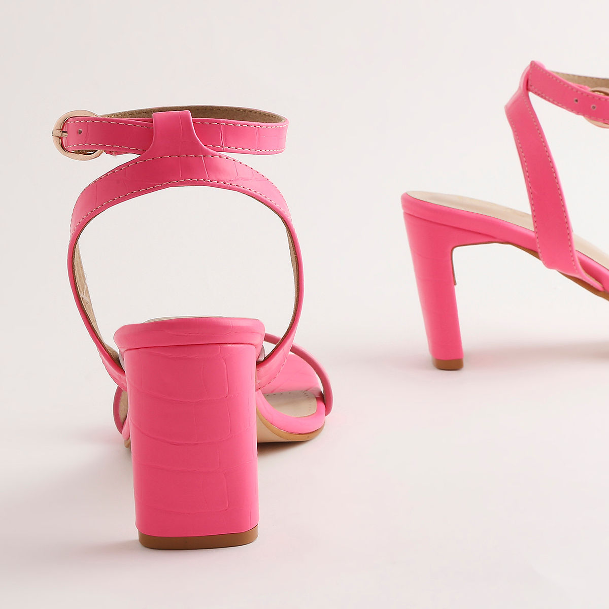 Fuschia pink block discount heels