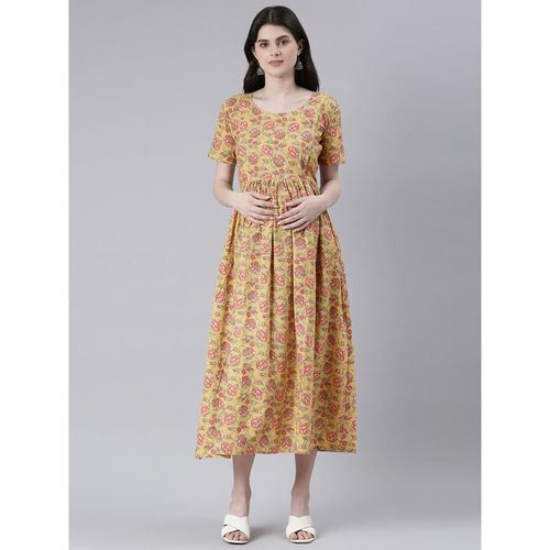 will ikea dresser fit in my car Mustard Yellow Fit & Flare Maternity Dress main image 1