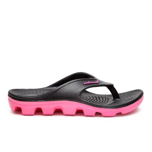 SOLETHREADS Active-Ortho Black Solid Women Flip Flops (UK 5)