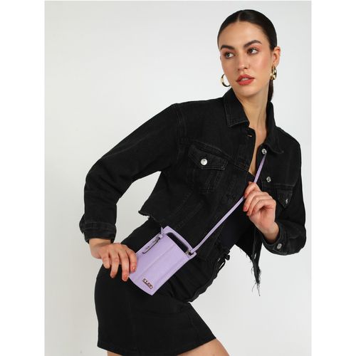 KLEIO Vegan Leather Sleek Mobile Pouch Sling Crossbody Bag with Adjustable  Sling and Card Slots