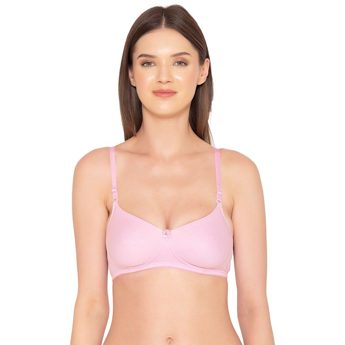 Buy online Pink Solid T-shirt Bra from lingerie for Women by Groversons  Paris Beauty for ₹186 at 77% off