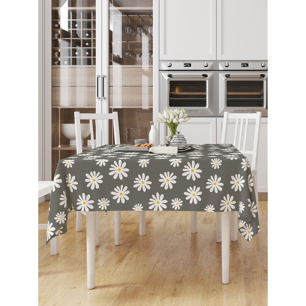 Encasa Homes Printed Cotton Tablecloth 6 Feet For 4 To 6 Seater Dining