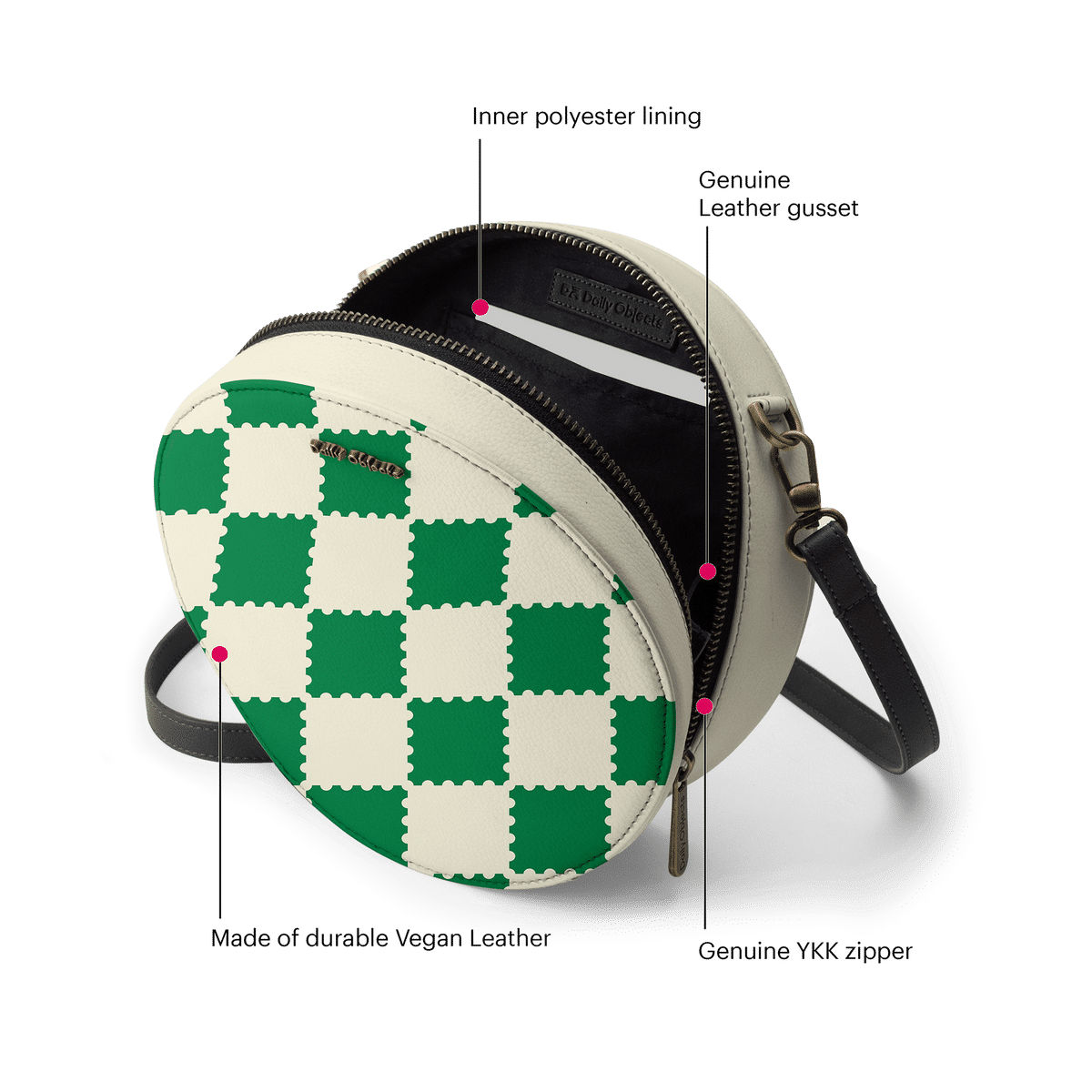 DailyObjects Green Checkerboard Orbis Crossbody Bag Buy DailyObjects