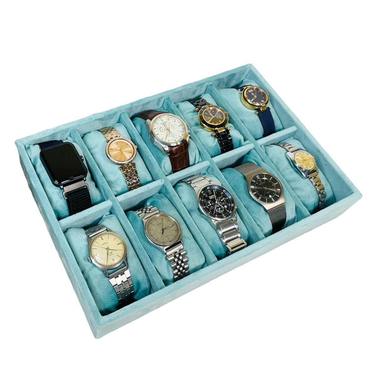 China Brass Metal And Blue Velvet Watch Tray Set Suppliers & Manufacturers  & Factory - Joinerart