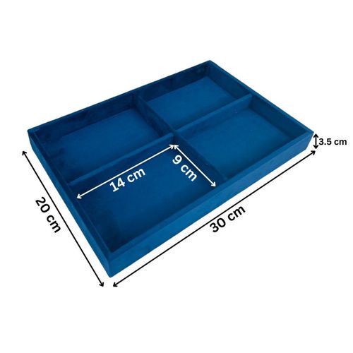 La Trove Luxury Velvet 12 Grid Organiser Jewellery Tray (30X20X3.5 Cm): Buy  La Trove Luxury Velvet 12 Grid Organiser Jewellery Tray (30X20X3.5 Cm)  Online at Best Price in India