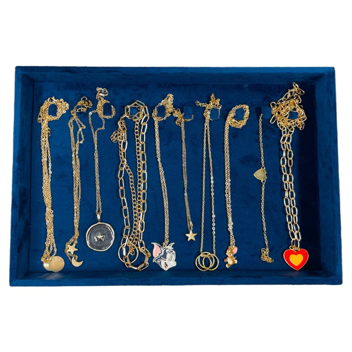 Buy La Trove Luxury Velvet Chains & Necklace Organiser Jewellery Tray