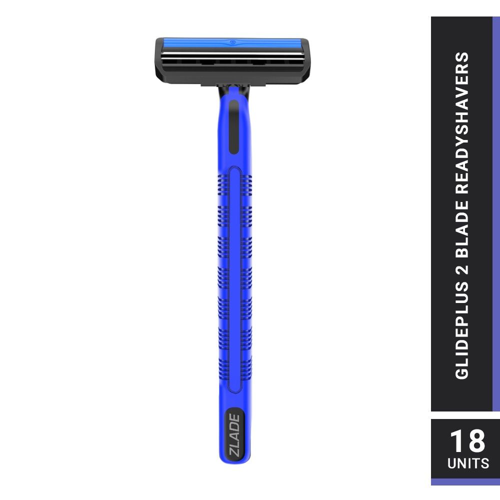 ZLADE Glide Ii Plus Readyshaver, Twin Blade Disposable Shaving Razor For Men - Pack of 18