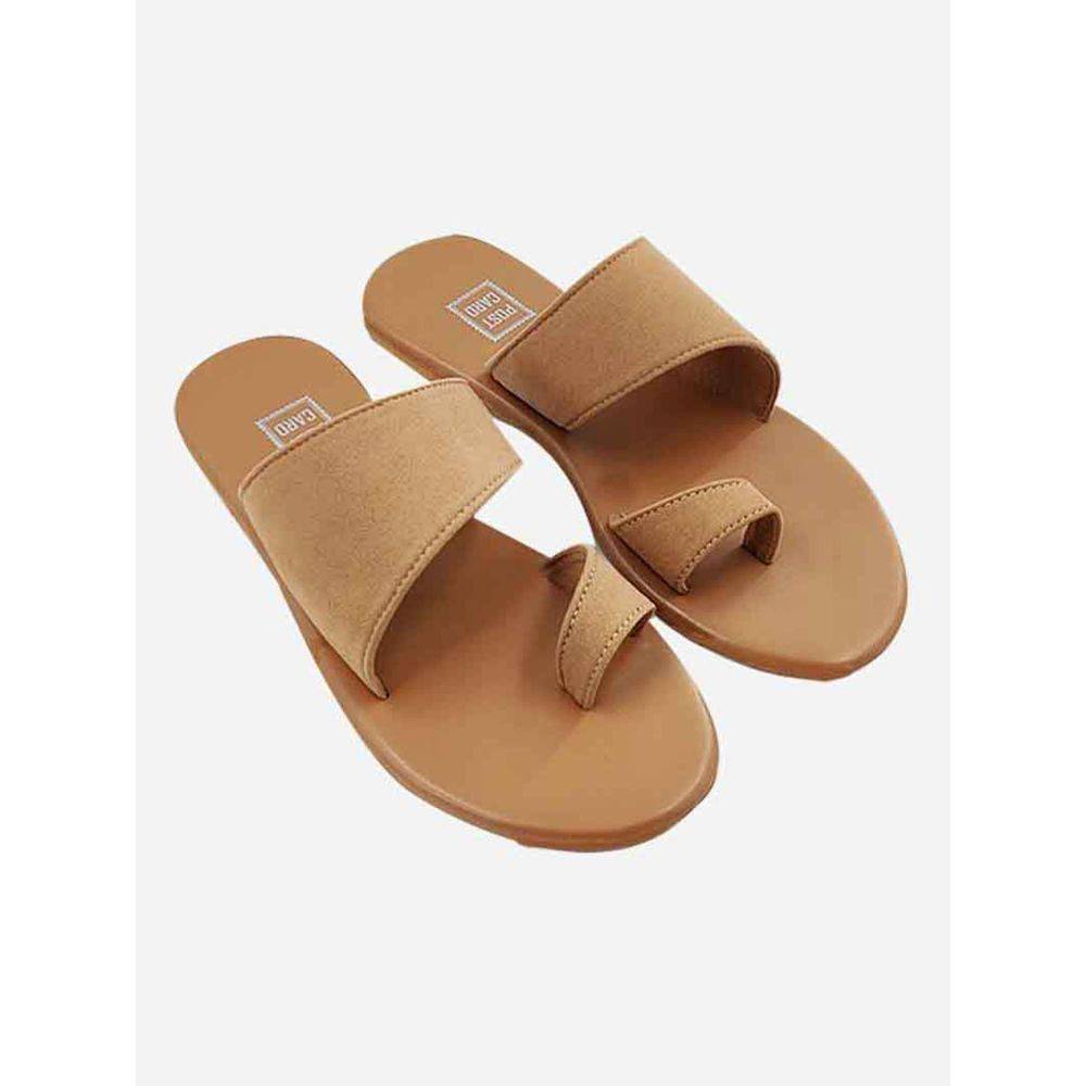 Post Card Tan Solid Flats (UK 9)