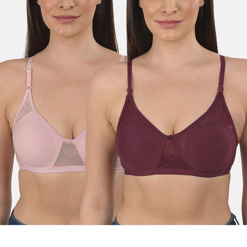 Buy Mod & Shy Non-Wired Non Padded Full Coverage Bra - Pink (36C) Online