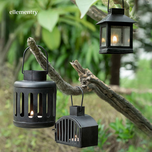 Buy Kuma Metal Square Lantern Set of 2 (with T-Light) Online - Ellementry