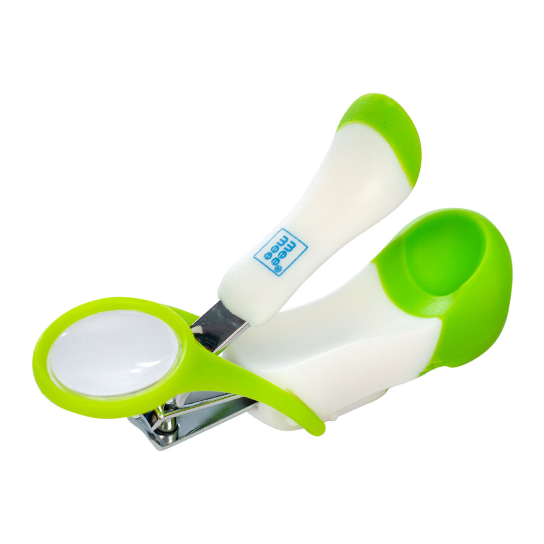 Mee Mee Baby Gentle Nail Clipper With Magnifier - White & Green
