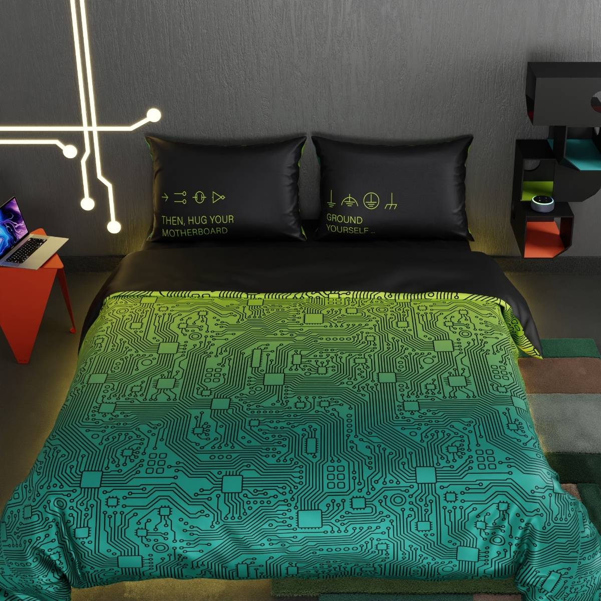 QuirkLoom Green Ac Room Double Bed Comforter