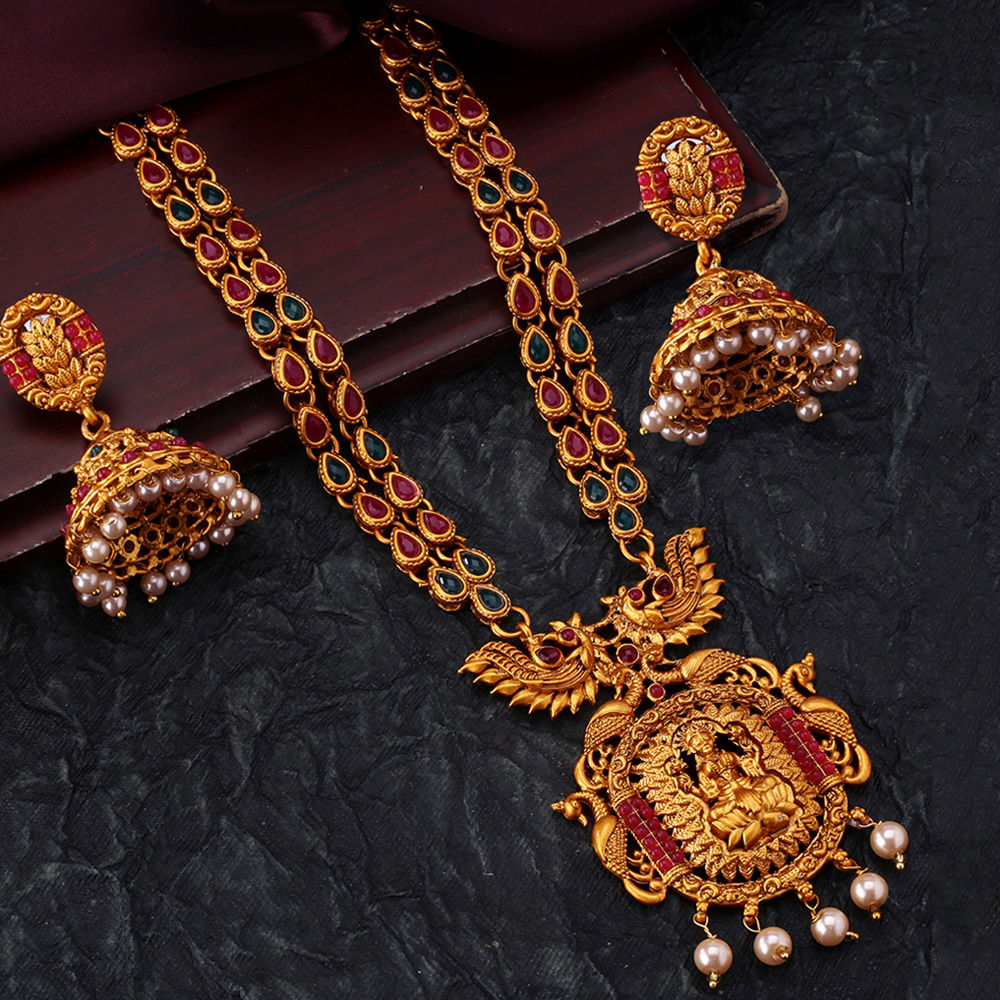 Long haram deals temple jewellery