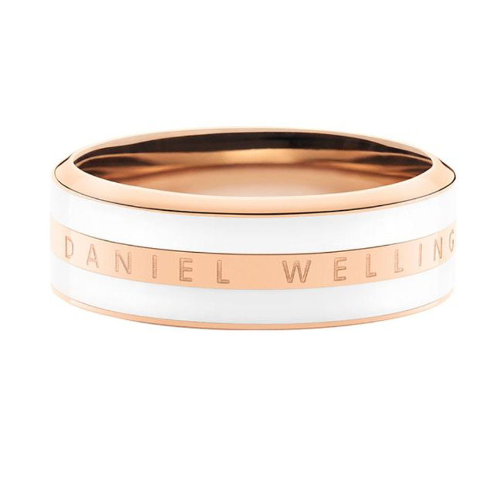 Jewellery - Emalie Ring - rose gold & satin white - H | DW