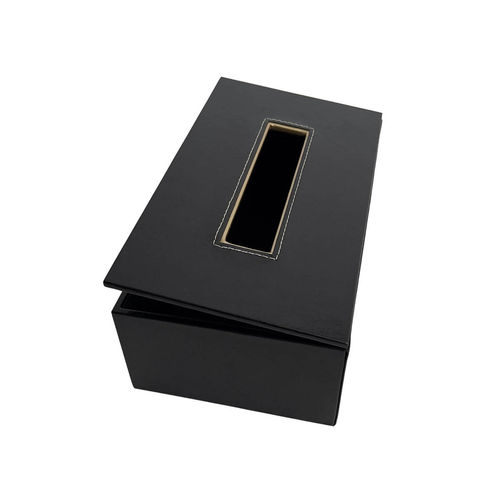 YBM Home Tissue Paper Box Made of Black w/ Gold Elegant Marble Printing, 1237, Size: 10