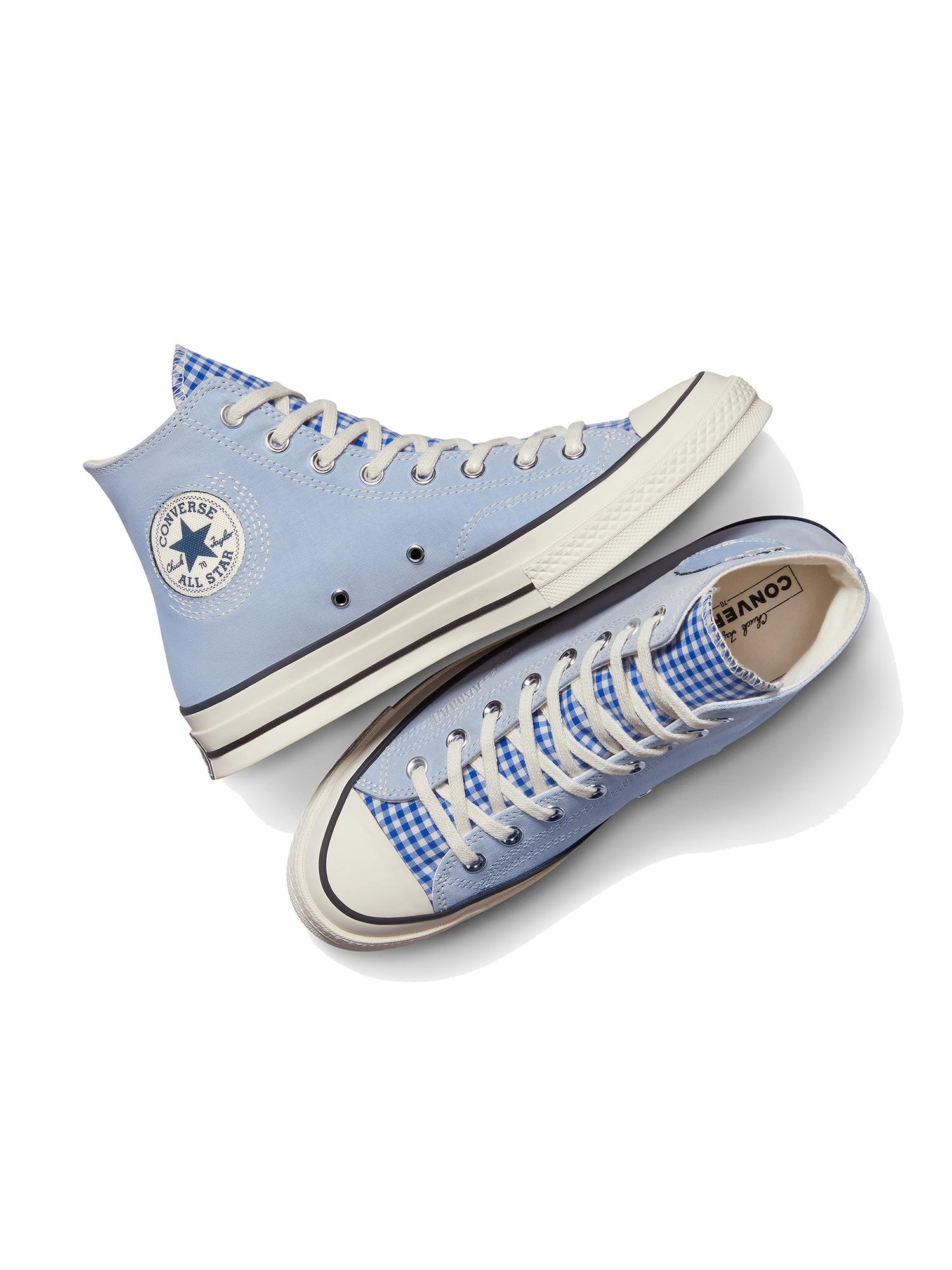 Buy Converse Unisex Chuck 70 Chambray and Gingham Blue Mid Top