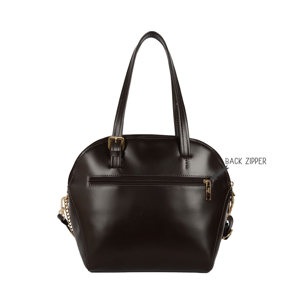Buy Baggit Mine Brown Medium Bowling Handbag Online