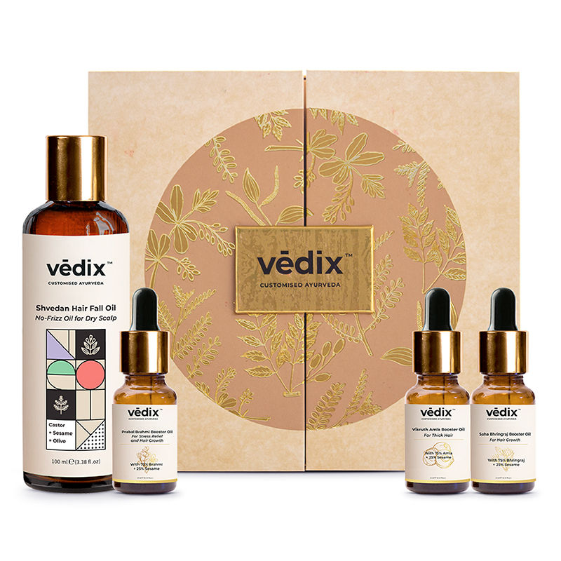 Vedix Base+Booster Oil Combo For Hair Fall - Dry Scalp - Shvedan No Frizz Hair Oil -4 Product Kit: Buy Vedix Base+Booster Oil Combo For Hair Fall - Dry Scalp - Shvedan Vedix Base+Booster Oil Combo For Hair Fall - Dry Scalp - Shvedan No Frizz Hair Oil -4 Product Kit: Buy Vedix Base+Booster Oil Combo For Hair Fall - Dry Scalp - Shvedan