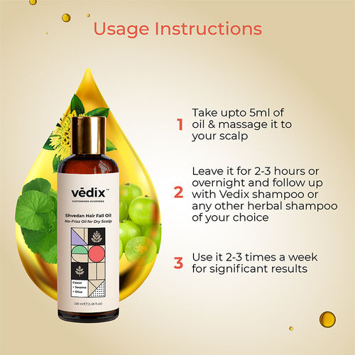 Vedix Base+Booster Oil Combo For Hair Fall - Dry Scalp - Shvedan No Frizz  Hair Oil -4 Product Kit: Buy Vedix Base+Booster Oil Combo For Hair Fall -  Dry Scalp - Shvedan