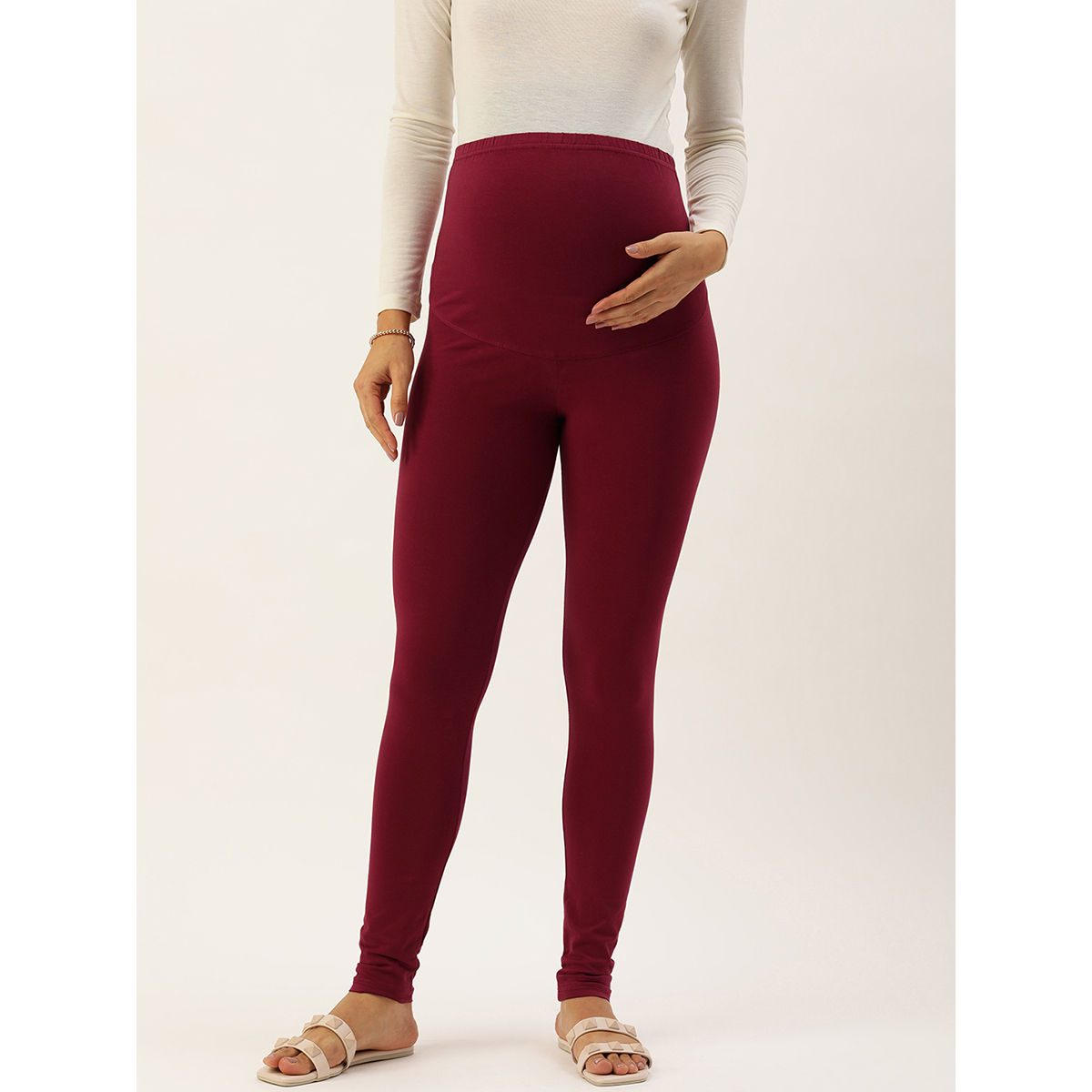 Buy Cotton Lycra Churidar Free Size Brown Leggings Online – MyBatua.com