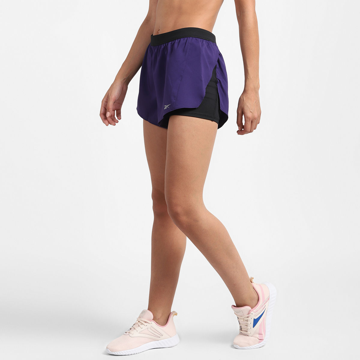 Reebok RE 2IN1 SHORT Purple Running Shorts (S) Buy Reebok RE 2IN1 SHORT Purple Running