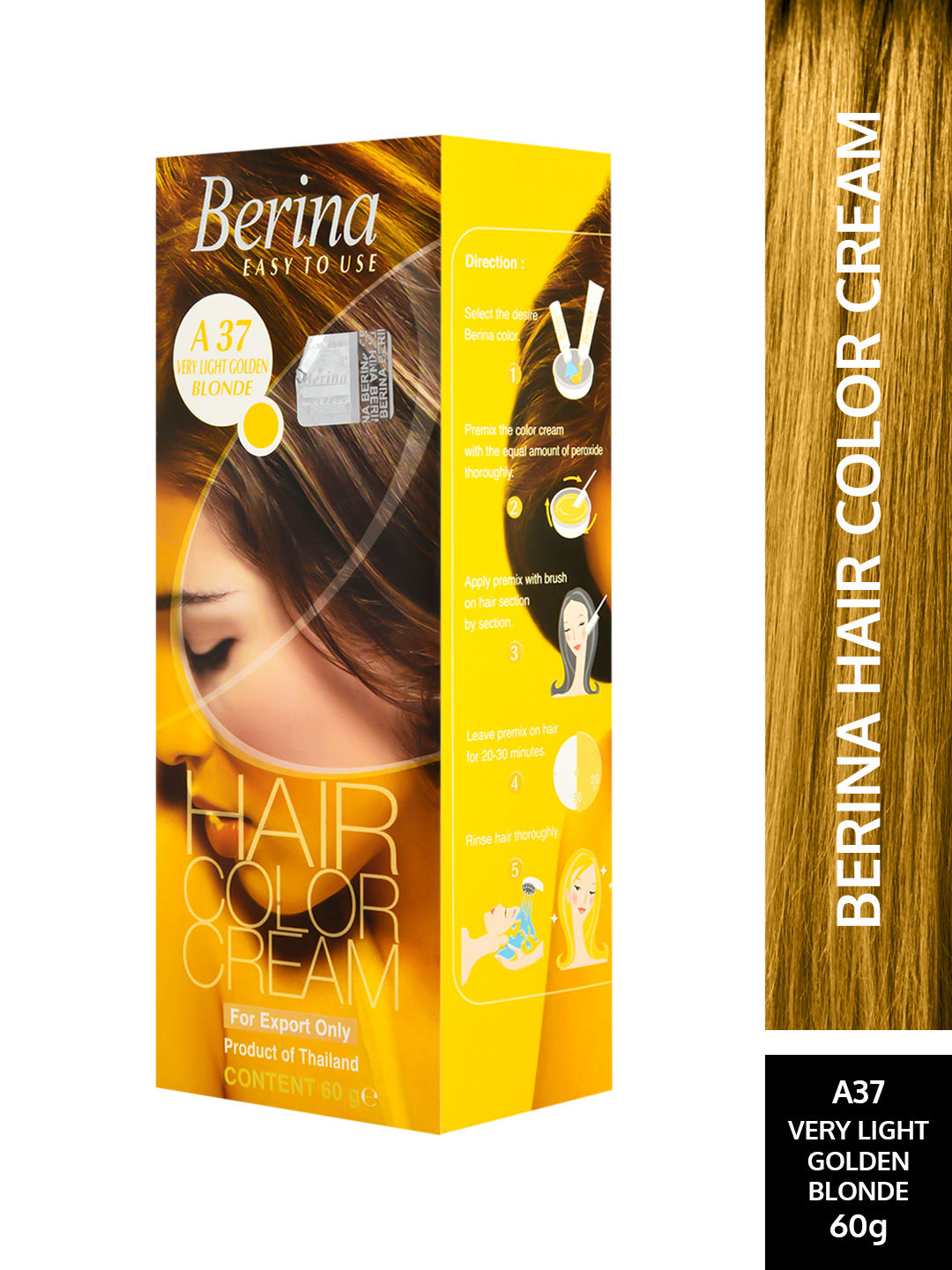 Berina Hair Color Cream - Very Golden Blonde: Buy Berina Hair Color Cream - Very Light Golden Online at Best Price in India | Nykaa